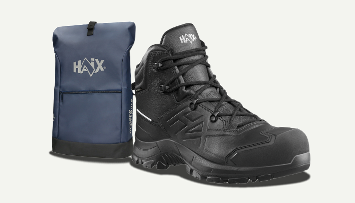 Achetez de nouvelles bottes de sécurité et recevez un sac à dos HAIX gratuit*.